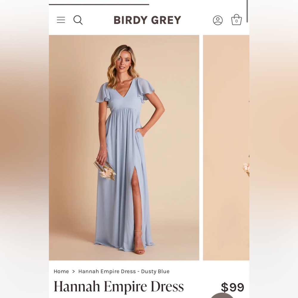 Birdey Grey “Hannah” Bridesmaid Maxi Dress with Slit